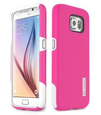 Galaxy S6 CaseTOTUSlimHEAVY DUTY Full-Body Rugged Dual Layer Galaxy S6 Case NEW Ultra Hybrid Scratch Resistant Case for Samsung Galaxy S6 2015  Pink  White