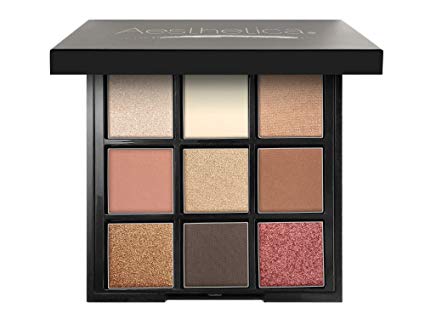 Aesthetica"BE" Eyeshadow Palette - Nine Shades - Glitter and Matte Eye Shadow Kit - (BE Natural - Nude)