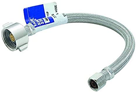 Eastman 48088 Stainless Steel Supply Connector, 7/8" x 3/8" COMP, 12" Length, Chrome