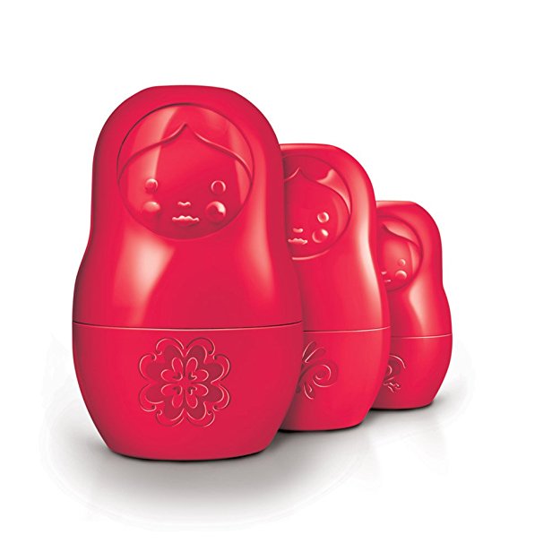 Fred M-CUPS Red Matryoshka Dry Measuring Cups, Set of 6