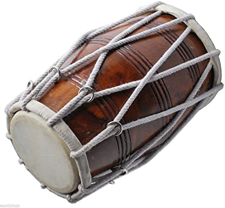PROFESSIONAL QUALITY DHOLAK DRUM~HAND MADE INDIAN~SHESHAM WOOD & SPECIAL SKIN