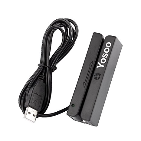 Yosoo MSR90 USB Magnetic Strip Card Reader 3 Tracks Mini Mag Hi-Co Swiper