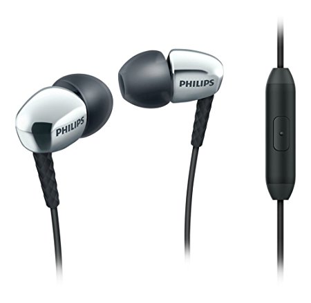 Philips SHE3905SL/27 In-Ear Headphones with Mic, Silver