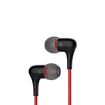 Mrice E300 3.5mm Jack In-Ear Stereo Earphones with 3 Different Size Ear Inserts (Black, Retail Packaging)