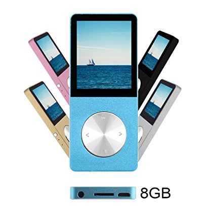 Ultrave Portable 8GB MP3 MP4 Player Expandable up to 64GB Supports FM Radio E-book Photo Viewer Calendar Alarm Screensaver With External Speaker