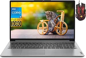 Lenovo 2024 Newest IdeaPad 1i Laptop for Business, 15.6" FHD Display, Intel Core i5-1235U, 40GB RAM, 1TB SSD, Intel Iris Xe Graphics, Wi-Fi 6, Bluetooth, Windows 11 S, with Cleaning Kit