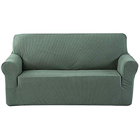 FORCHEER Couch Cover for Leather Couch 3 Seater Sofa Slipcovers Living Room Furniture Protector for Pets 1PC(Sofa,Green)