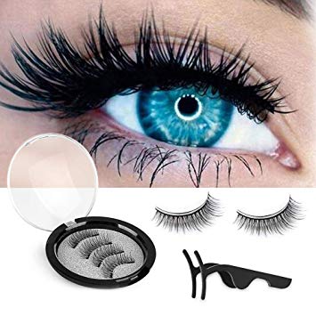 Dual Magnetic False Eyelashes,Fancar 3D Fiber Magnetic Lashes Extension- Best Reusable,Long Lasting Natural and Professional Eye Lash - 12 Pcs