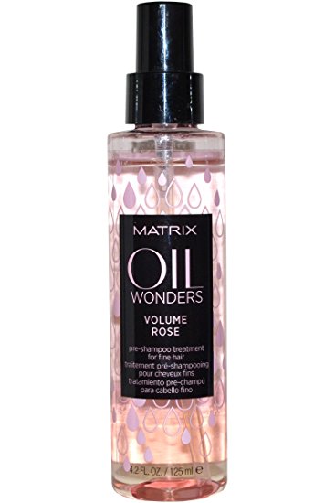 Matrix Oil Wonders Volume Rose Pre Shampoo Treatment for Fine Hair, 4.2 Fluid Ounce