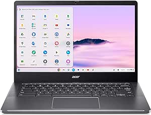 Acer Chromebook Plus 514 Laptop – 14" Full HD 1920 x 1080 IPS Touch Display | Intel Core i3-N305 | 8GB LPDDR5 | 128GB SSD | Wi-Fi 6E | FHD Facial Auto Exposure Camera | Chrome OS | CB514-4HT-375Z