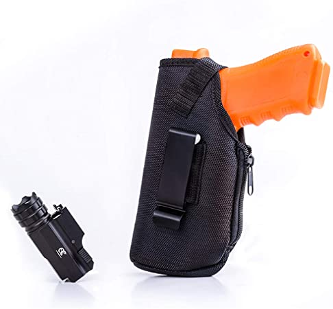 MCCC 500 Lumens Tactical Gun Flashlight with Strobe   Concealed Carrying Handgun Holster Combo Rail Mounted Quick Release LED Gun Light Fits for Glock Ruger Springfield