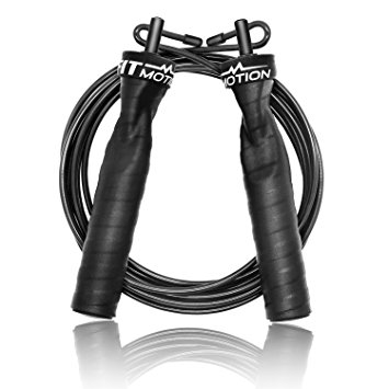 Speed Jump Rope Double Under Jump Rope by FitMotion for Workout and Speed Skip Training | Best Jumping Rope for Double Unders, Exercise, WOD, Outdoor, MMA & Boxing Training