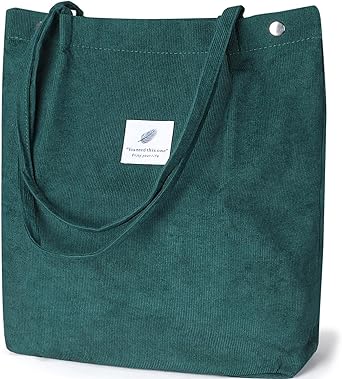 WantGor Corduroy Totes Bag Women's Shoulder Handbags Big Capacity Shopping Bag