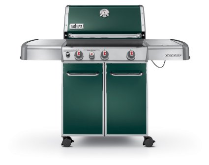 Weber Genesis 6537001 E-330 637-Square-Inch 38,000-BTU Liquid-Propane Gas Grill, Green