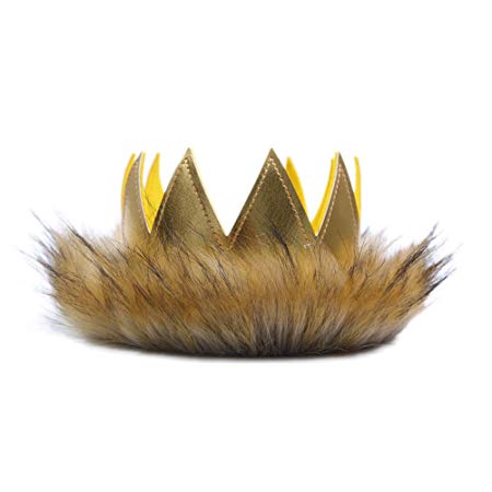 Where The Wild Things are Party Supplies - Wild One Crown for Birthday Decorations|| Where The Wild Things are Birthday|| Birthday Souvenir and Gifts for Kids (King of The Jungle)