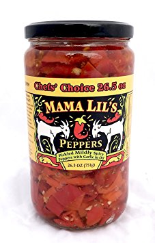 Mama Lils Original Mild Goathorn Peppers, Large Jar (26.5 oz)