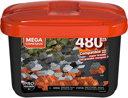 Mega Construx Open-Ended Play Brick Box for Pro Builders 8  (Building Toys for Creative Play - 480 Pieces)