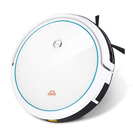 Robot Vacuum Cleaner with Mop IMASS A3-SWT Robot Home Cleaning with Slim Design Self-Charging Filter for Pet Hair, Cleans Hard Floors to Medium-Pile Carpets (White)