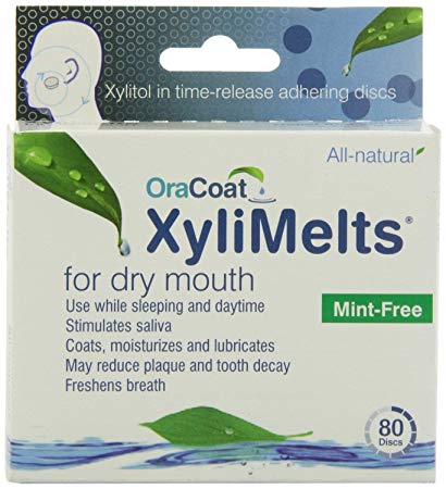 XyliMelts for Dry Mouth, Mint-Free, 80-Count 2 Box