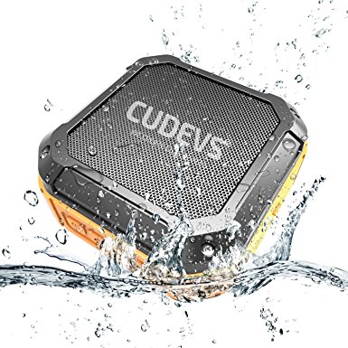 Cudevs M3 Bluetooth Speakers, Wireless, Portable and Waterproof for Outdoors and Shower (Orange)