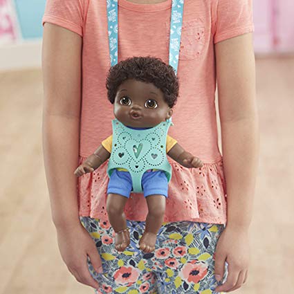 Littles by Baby Alive, Carry ‘N Go Squad, Little Theo Black Curly Hair Boy Doll, Carrier, Accessories, Toy For Kids Ages 3 years & Up (Amazon Exclusive)