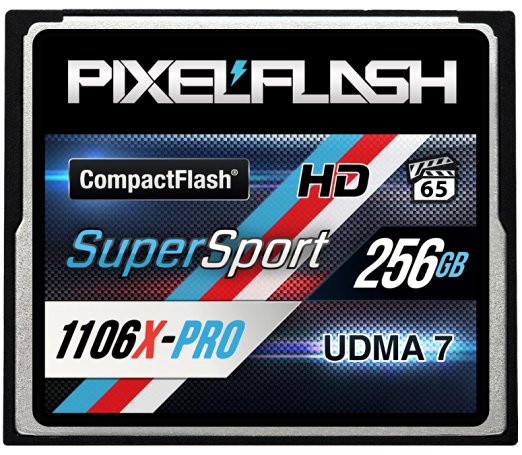 PixelFlash 256GB Supersport CompactFlash 1106x CF Memory Card UDMA-7 (PF256GB1066X)