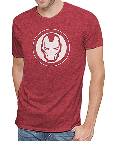 Marvel Iron Man Mask Logo Mens T-Shirt