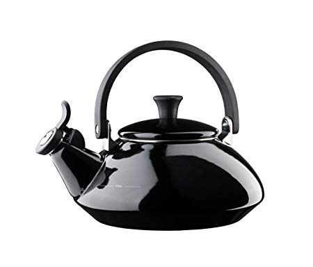 Le Creuset Q9213-31 Enamel On Steel Zen Kettle, 1.6 quart, Black