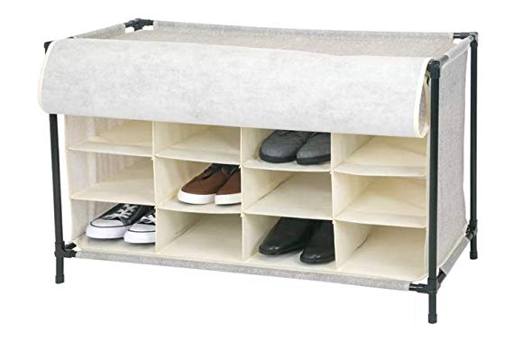 STS SUPPLIES 16 Compartment Shoe Cubby Organizer Cubby Cubbies Organizer Kids Adult for Shoes Storage Shelf Door Entryway Hallway Furniture & eBook by Easy2Find