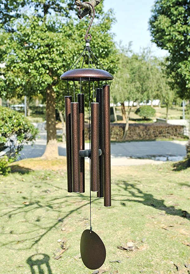 Agirlgle Large Metal Wind Chimes Outdoor- Tuned 36" Garden Wood wooden Windchimes for Patio and Terrace - Best Large Musical Windchime Outdoor and Home Decoration（bronze）