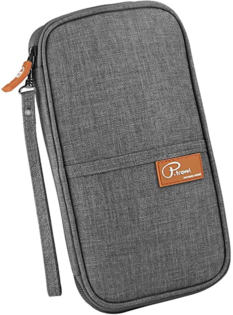 P.travel Passport Wallet Waterproof Family Travel Passport, grey, Travel Wallet