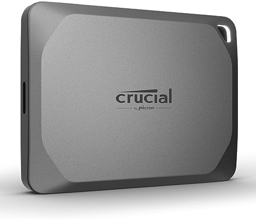 Crucial X9 Pro 1TB Portable SSD - Up to 1050MB/s Read and Write - Water and dust Resistant, PC and Mac, with Mylio Photos  Offer - USB 3.2 External Solid State Drive - CT1000X9PROSSD902