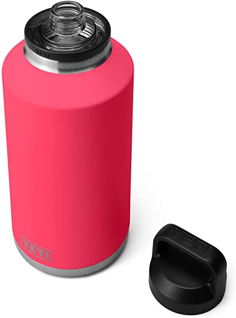 YETI Rambler 64 oz Bottle, Vacuum Insulated, Stainless Steel with Chug Cap, Bimini Pink