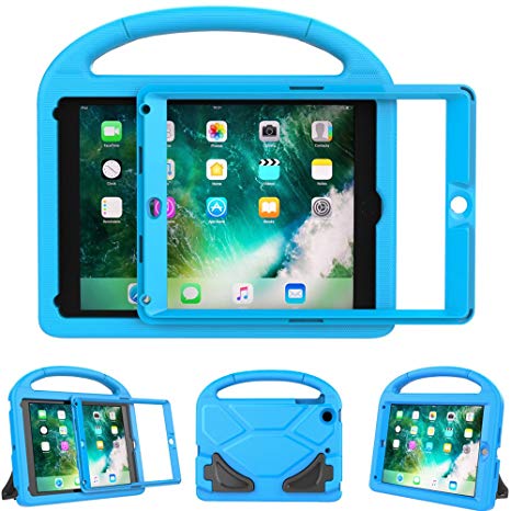 eTopxizu Kids Case for iPad Mini 1 2 3 - Light Weight Shock Proof Handle Stand Cover Case with Built-in Screen Protector for iPad Mini 1/iPad Mini 2/iPad Mini 3 - Blue