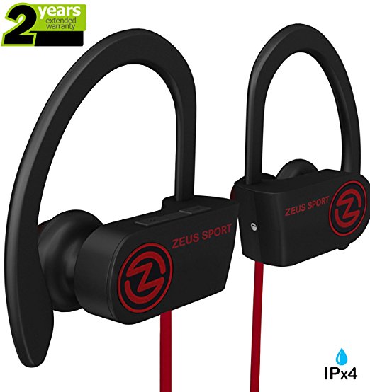 Bluetooth Headphones ZEUS SPORT Wireless Headphones Sweatproof Noise Cancelling Earbuds with Mic, Sports Earphones for Running Workout Earbuds with Case, Gift for Men Women Best Friend Gifts