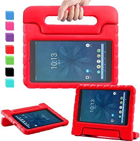 AVAWO for Walmart Onn 8” Kids Case, Light Weight Shock Proof Convertible Handle Stand Kids Friendly Case for Walmart Onn 8inch Android Tablet (2019 Release), Red