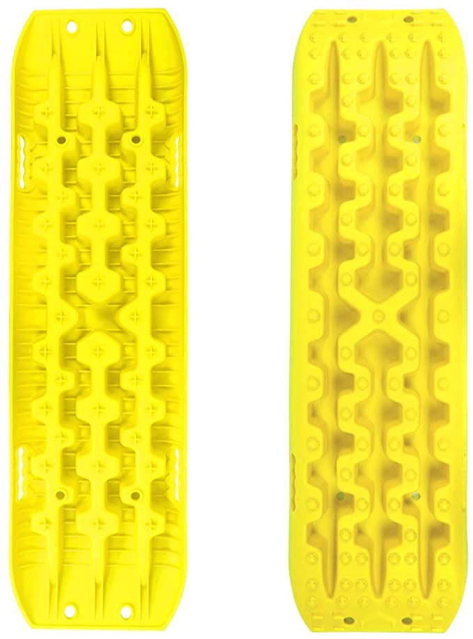 X-BULL New Recovery Traction Tracks Sand Mud Snow Track Tire Ladder 4WD (Yellow, 3Gen)
