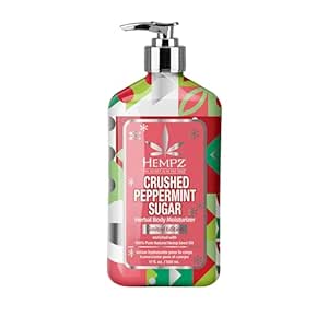 Hempz Crushed Peppermint Sugar Body Lotion, Moisturizer for men and women, Holiday Gifts, 17 oz