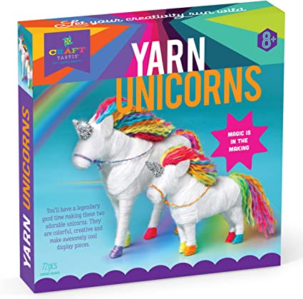 Craft-tastic Yarn Unicorns Kit - Craft Kit Makes 2 Yarn Wrapped Unicorns