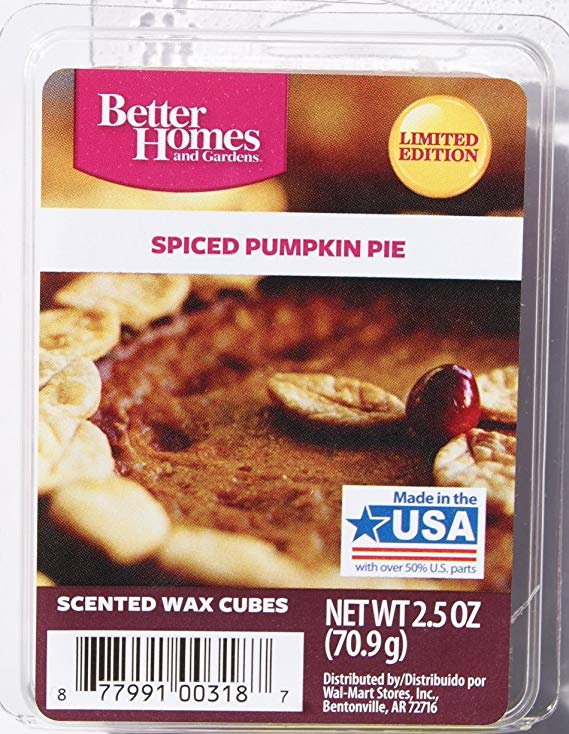 Better Homes and Gardens Spiced Pumpkin Pie Scented Wax Cubes