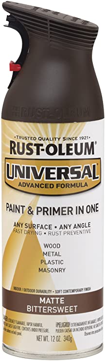 Rust-Oleum 282819 Universal All Surface Spray Paint, 12 oz, Matte Bittersweet