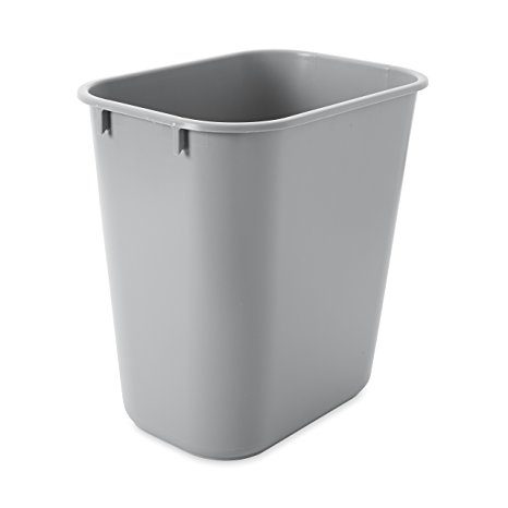 Rubbermaid Commercial Deskside Trash Can, 3 Gallon, Gray, FG295500GRAY