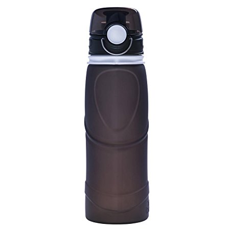 MyFriday Collapsible Water Bottle by BONL, 25 Ounce - Leak Proof Silicone Foldable Cup - BPA Free, FDA Certificated, Largest Voulume on the Market 750ml - Ideal for Traveling, Hiking, Backpacking, Camping, Running and Outdoor Events