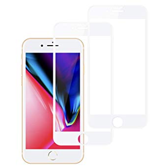 iPhone 7/8 Screen Protector Tempered Glass (2 Packs), 6D Screen Protector, High Clear, Anti Impact Scratch and Fingerprint, Case Friendly Compatible for iPhone 7/8