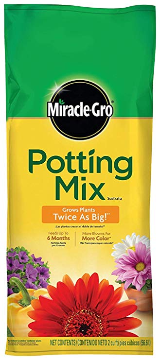 Miracle-Gro Potting Mix, 2-Cubic Feet, Pack of 2