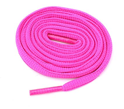 Oval Athletic Shoelaces 1/4 Thick Solid Colors for All Shoes Several Lengths