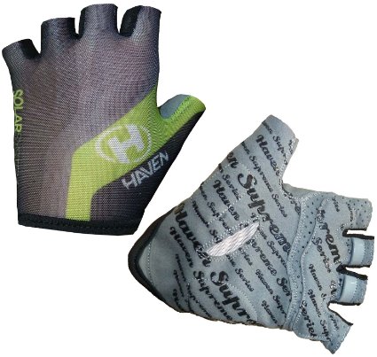 Cycling Gloves Haven SOLAR - Short - Enables to Sun tan Your Hands Smoothly - Durable, Light, Comfortable with Effective Pull-off System