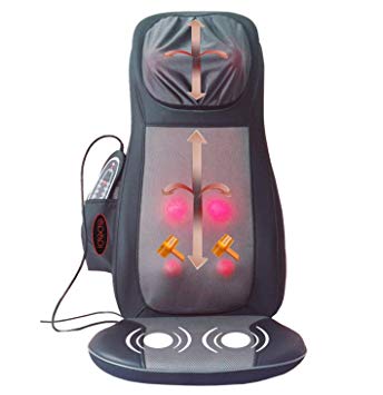 Massage Chair, Chair Massager for Back and Neck, IDODO Shiatsu, Kneadiing, Tapping Massage Seat Pad with Heat and Height Adjustment for Pain and Stress Relief of Neck, Back, Shoulder, Thighs and Hips