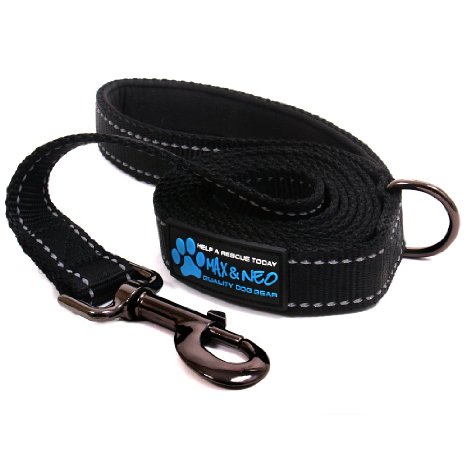 Heavy Duty Dog Leash Reflective Nylon 6 Foot - We Donate a Leash to a Dog Rescue for Every Leash Sold
