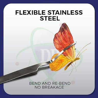 Featherweight Entomology Forceps Wide-Points for a Delicate enetology Work. Flexible Stainless-Steel – Bend & Re-Bend.